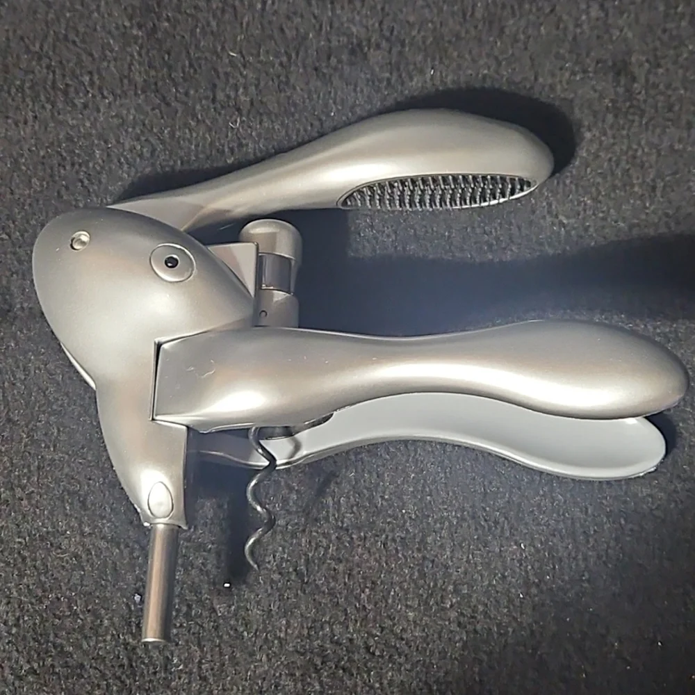 Rabbit‎ Silver Corkscrew Tool Set for Effortless Wine Opening